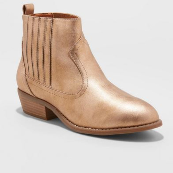 Universal Thread Shoes - NWT Mettalic Western Ankle Boots-9